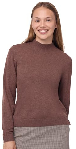 DANISH ENDURANCE Jersey de Lana Merino con Mezcla de Cachemira para Mujer, Marrón, S