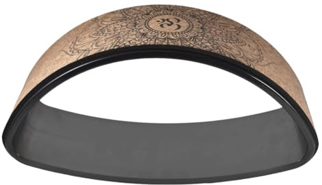 Zestivra Ruota per Yoga – Ruota per Pilates in Sughero Naturale, Strumento Fitness A Forma di per Piegamenti All'Indietro della Colonna Vertebrale del Torace, Design Antiscivolo per La for