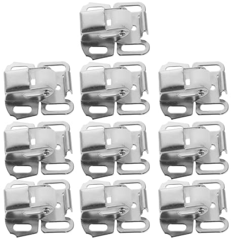BIUDECO Set da 10 Chiavistelli per Cassette Postali in Metallo Zincato, Fermo a Rullo per Sostituzione e Riparazione, Accessori per Porta Cassetta Postale per Esterni Chiusura