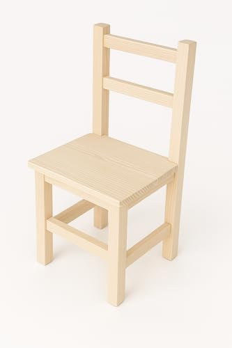 greca Sedia per bambini in legno grezzo per decorare misure (larghezza/profondità): 30 x 27 x 57 cm.
