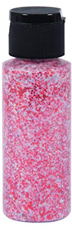 Rayher 38465287 Stoffmalfarbe Extreme Glitter, klassikrot, Flasche 59 ml, Textilfarbe mit Glittereffekt, kein Fixieren erforderlich