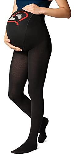 Be Mammy Collant Premaman Donna 150 DEN BE-1122 (Nero Modello-001, XL)