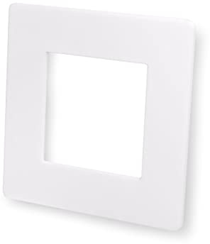 TIELO Single Light Switch Surround Acrylic Finger Plate Panel Socket (White Gloss)