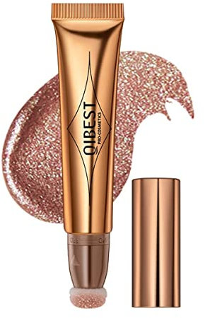 Flüssige Kontur Beauty Wand, Gesichts Highlighter und Bronze Stick mit Kissen Applicator befestigt, Schimmer lange anhaltende seidige Creme Gesicht Highlighter Bronze Make-up Stick (05# Rose)