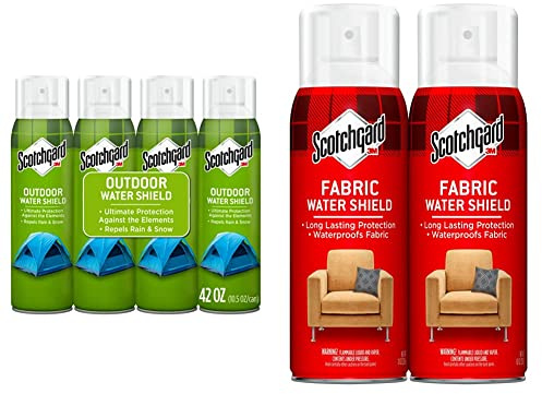 Scotchgard Outdoor and Indoor Water Shield Fabric Spray Bundle (4 Cans)