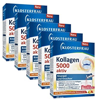Klosterfrau Gelenke 2000 + Kollagen Sticks | 5 x 20 Sticks | Zuckerfrei | Glutenfrei | Laktosefrei | 1x täglich einen Stick