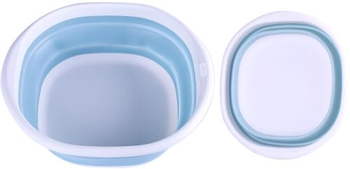 Kinwodon Square Collapsible Washing up Bowl, Folding Hand Wash Basin Portable Camping Washbasin Multipurpose Outdoor Fishing Water Storage for Kitchen Sink Travel Hiking Motorhome,(TUG134136)