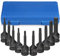 Profiwoab 1/2-Zoll-Schlag-Bit-Steckschlüssel-Set,10-tlg T-Inbus Nuss Satz 1/2'',Innensechskant Nuss 20-60mm,Außensechskant Sechskant Bit mit Kunststoffkoffer für Schlagschrauber