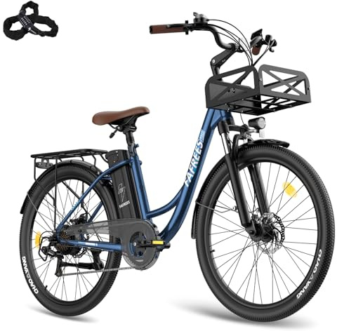 Fafrees F26 Lasting [Offiell] E-cykel kvinnor 26 tum 36 V 20,3 AH-batteri, e-cykel män 250 W, elcykel 25 km/h, E-cykel Ebike, elektriska mountainbike 120 kg för vuxna