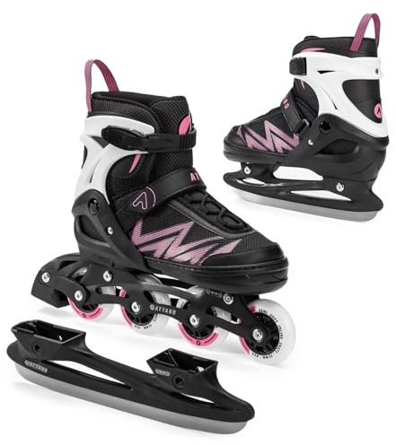 ATTABO Kinder Inliner Kylo 2in1 Blue Vielseitig verstellbare Inlineskates für Kinder 30-41 Hohe Qualität und Komfort mit 82A harten Rädern und ABEC-7 Gleitlagern Exzellente Anpassung