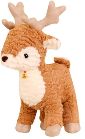 CutitiUU Christmas Ornaments Decorations Reindeer Christmas Tree Ornaments Deer Plush Toy Xmas Gifts Soft Cartoon Christmas Toy Christmas Party Supplies for Christmas Decor (Style A)