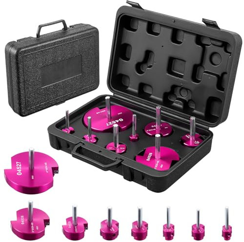 Alésoir de Tuyau en PVC 8 en 1 en Alliage Dur, 1/2, 3/4, 1, 1-1/4, 1-1/2, 2, 3, 4 Têtes en Aluminium, Protection de Connexion en PVC pour Tuyaux en PVC Percés de 1/2 Pouce