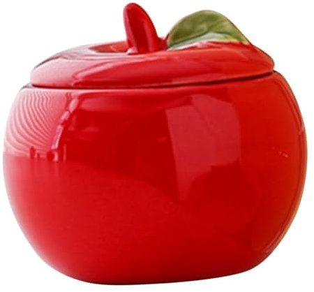 HAWILLOSCH Shaped Storage Jar Lid Ceramic Canister for Candy Snacks and Loose Leaf Tea Christmas Versatile Food Storage for Home Office and More