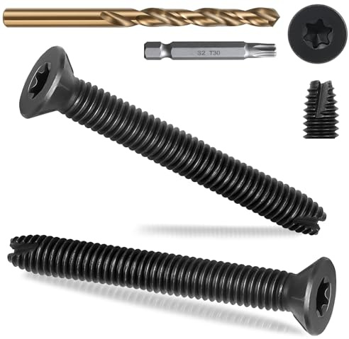 5/16-18 x 2 1/2'' Flat Head Thread Cutting Self Drilling Deck Screws, Type 7, Star Drive T-30, Steel Floorboard Thread Cutting Screws for Wood & Metal-100 Pack