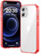 Voyahülle Clear Case for iPhone 12 Mini, Ultra Thin Shockproof TPU Cover, Anti-Yellowing Crystal Clear Phone Case for Apple iPhone 12 Mini - Red