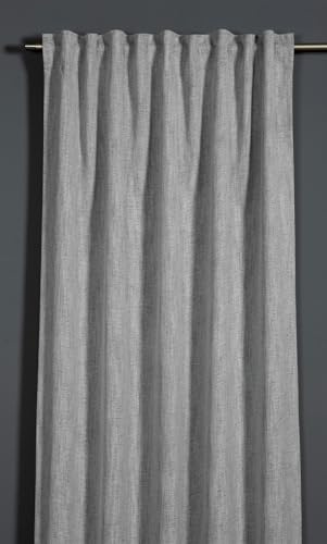 Sehlbach Tenda pronta per l'uso con fettuccia, Texture oscurante con rivestimento, Grigio, 130 x 175 cm, Oscuramento, A risparmio energetico, Fonoassorbenti, Design elegante, Fissaggio facile