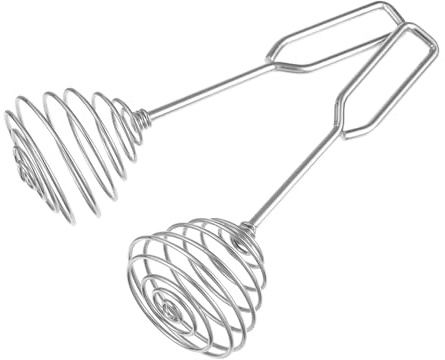 FUNNETOYU 2 Pezzi Frusta Spirale in Acciaio Resistente Alla Ruggine Utensile Da Cucina Multifunzione Per Mescolare Uova Panna Per Uso Domestico e Ristoranti