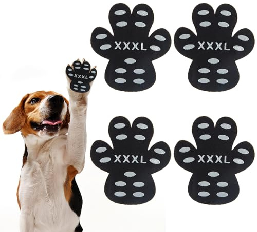 Shyllin Protector Patas Perro Autoadhesivas, 24 Piezas Almohadillas para Patas de Perro, Zapatos Perro Antideslizantes, Calcetines para Perros con Tracción Antideslizante - Multifuncionalidad (XXXL)