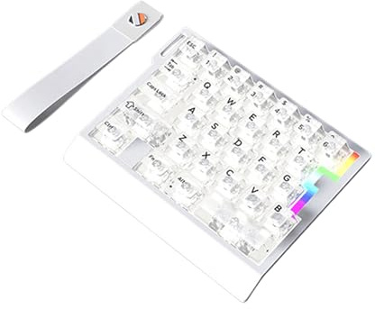 Mekalero Ergonomiska 29 tangenter enhandstangentbord med HIFI-tystnar och anpassningsbara funktioner för datorer spelare hot swappable gaming-tangentbord