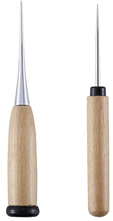 Ahle Werkzeug Ahle mit Holzgriff Locher Holzgriff Nähen Leder Nähahle mit Holzgriff Schneiderahle Nähen Leder Nähen Werkzeuge Ahle Ahle Nähen zum Nähen Oder Reparieren von Canvas Papier Leder Stoff