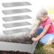 YUENFONG 15m Rasenkante Beeteinfassung Metall Verzinkt Flexible Beetabgrenzung Beetumrandung Mähkante Palisade Gartendekorativ UV und Witterungsbeständig, 100 cm x 15 cm (15 Stücke)