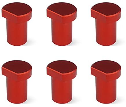 6 Stück Spannbacken zum Flachspannen I Aluminiumlegierung Bankklemme zum Flachspannen an allen Tischen mit 20-mm-Bohrungen (20 mm, rot)