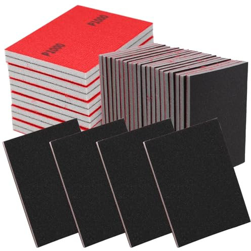 24 esponjas de Lijado Bloque de Lija de Grano 180-3000 Bloque de Arena de Espuma Suave Papel de Lija húmedo y seco Taco Abrasivo de Lijado Manual para Modelo Paneles de Yeso Metal Madera Muebles