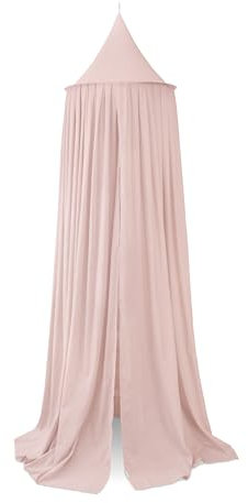 Ehrenkind® Baldachin mit Ring | Wohlfühl-Dekoration für das Kinderzimmer | Betthimmel Kinderzimmer aus 100% Bio-Baumwolle | Als Betthimmel Hausbett oder Himmelbett Vorhänge | Rosé