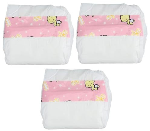 NAMOARLY 3 Stück Babypuppenwindeln Für 18 Zoll Jungen Und Mädchen So Tun Als Wären Sie Sicher Leicht Dekorative Puppen Ankleidezubehör Für Jungen Und Mädchen