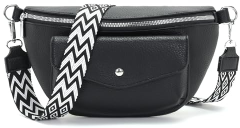 Atgbiem 2025 Banane Femme Petit Sac Bandoulière & Sac à Main 9 Couleurs (Noir) Cadeau Anniversaire Idéal pour Femme