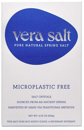 Vera Salt Coarse Spring Salt – 350g Grinder Refill Pack – Hand-Harvested Spanish Crystals with Natural Minerals – Plastic-Free Packaging - Microplastic-Free