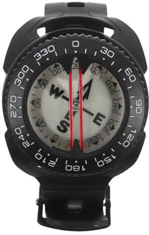 Cabilock Boussole de Plongée Étanche pour Navigation Camping et Voile avec Indication de Direction Phosphorescente et Bracelet Confortable