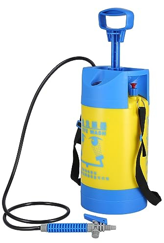 Gedourain Spruzzatore a Pressione Durevole da 5 Litri con Valvola di Scarico, Spruzzatore Portatile per Prato da Giardino per Irrigazione, Adatto per Giardinaggio e Lavaggio Oculare di Emergenza,