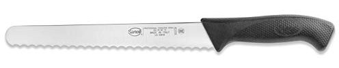 Sanelli Skin Coltello Pane seghettato, Acciaio Inossidabile, Nero, Lunghezza lama 24 cm.