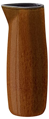 BITZ Milkkännchen, Milchkanne aus Steingut, 500 ml, Amber/Schwarz