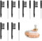 12Pcs Hearing Aid Cleaning Brush Hearing Aid Cleaner Hearing Aid Cleaning Kits Hearing Aid Cleaning Wire for Sound Tubes in Cleaning Hearing Aids (Black)