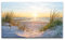 Paul Sinus Art Bilder XXL Sonnenuntergang an der Ostsee/Nordsee 120x70cm Wandbild auf Leinwand