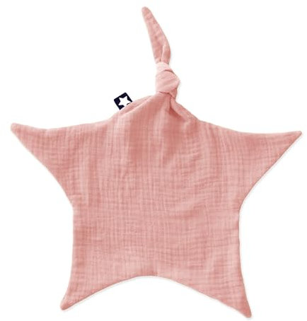 Julius Zöllner Schnuffeltuch aus 100 Prozent Musselin-Baumwolle, 35 cm, OEKO-TEX STANDARD 100, Made in Germany, dusty Rose, Baby