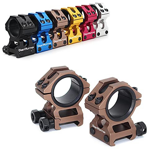 WestHunter Optik 20 mm Picatinny Zielfernrohr Montage, 25,4 mm 30 mm Präzision Zielfernrohr Ringe | Brown