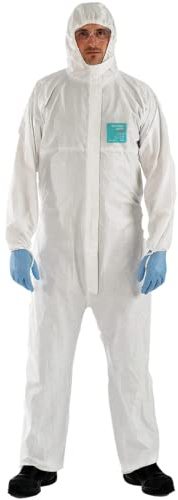 DSTOCK60-2er-Pack Schutzanzug mit Kapuze - AlphaTec 2000 Ts Plus Microgard 2000 Ts Plus-Modell 111, Typ 5-B 6-B. Schutz für Industrie-, Metall- und Chemieindustrie, Größe XXXL