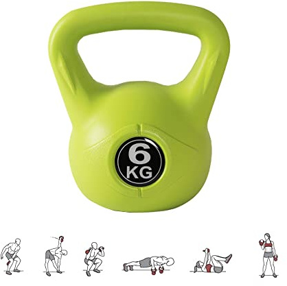 Rysk Väger 6 kg. Betong Kettlebell Väger med Ergonomiskt Handtag Kettlebell Hantlar för Muskelträning Hemma och Gym.