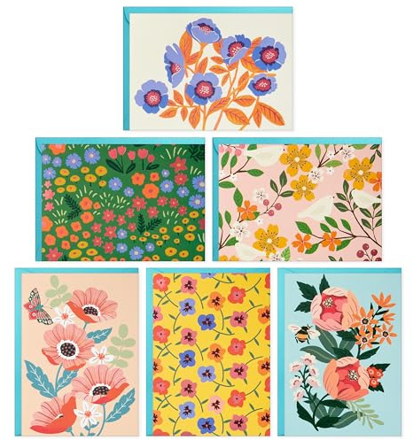 Hallmark Spring Floral Note Card Assortment (24 Blank Cards with Envelopes) for Mother's Day, Spring, Birthdays, Easter, Baby Showers, Thank You