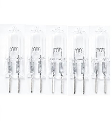 JZLBBC 5 Pezzi Lampadina Alogene G6.35 Lampadine Alogene 24V 50W Dimmerabile Bianco Caldo Gy6.35 Lampadina Alogena A Capsula Per Lampada Per Aromaterapia Lampada Di Cristallo Proiettore,35 W
