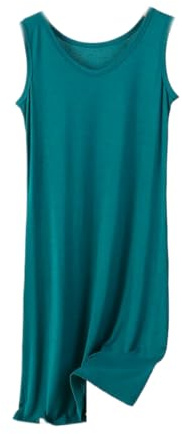 Camicia Da Notte Donna - Camicie Da Notte Estive Camicia Da Notte Senza Maniche In Cotone Da Donna Camicia Da Notte Allentata Da Donna Taglie Forti Abito Da Notte Casual Per La Casa,Verde,6Xl