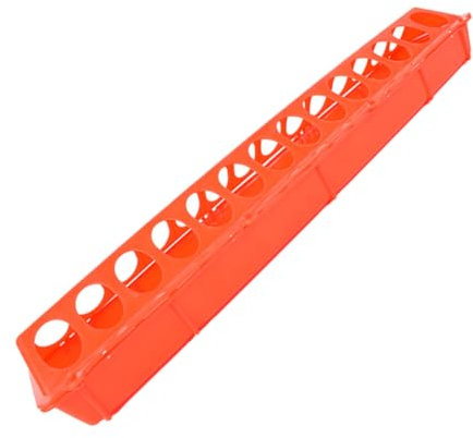 PHENOFICE Vogelfutterspender Für Tauben Und Hühner Langer Futterbehälter Rot Zur Einfachen Fütterung Von Vögeln Und Kleintieren Leicht Zu Reinigen Großer Kapazität