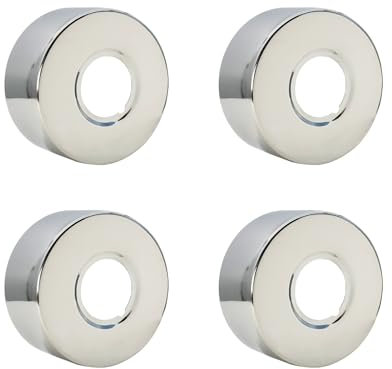 Hugwish Rosace Mitigeur Douche Acier Inoxydable (3/4) Ø 27 mm x Ø 66 mm x hauteur 30 mm 4pcs, Rosace Robinet, Garniture Pour Robinet De Douche Muraux (4, 66x30mm Argent)