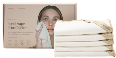 Waschies feine Gesichtstücher – 5er-Set Braun/Weiß – hygienisch zum Abtrocknen - reduziert Hautirritationen – sanft & hypoallergen – waschbar, wiederverwendbar & nachhaltig - für alle Hauttypen
