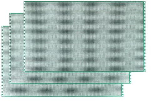 Circuito di prototipazione PCB a doppio strato 20X30CM (confezione da 3) per scheda di sviluppo elettronica, foro per progetti elettronici