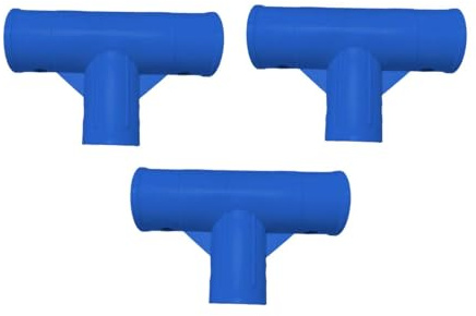 PawwJoy 3 adattatori per tubo flessibile per pompa da piscina 28273, connettore giunto a T, 14 x 4 x 9 cm, materiale PP antiruggine, facile installazione