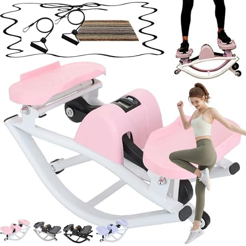 Rock Stepper Side to Side Lateral Rocking （𝟒-𝟖 𝑫𝑨𝒀 𝑫𝑬𝑳𝑰𝑽𝑬𝑹𝒀） Stepper Side to Side Machine Rock Stepper Exercise Machine with Resistance Bands Led Display,Low-Impact Home